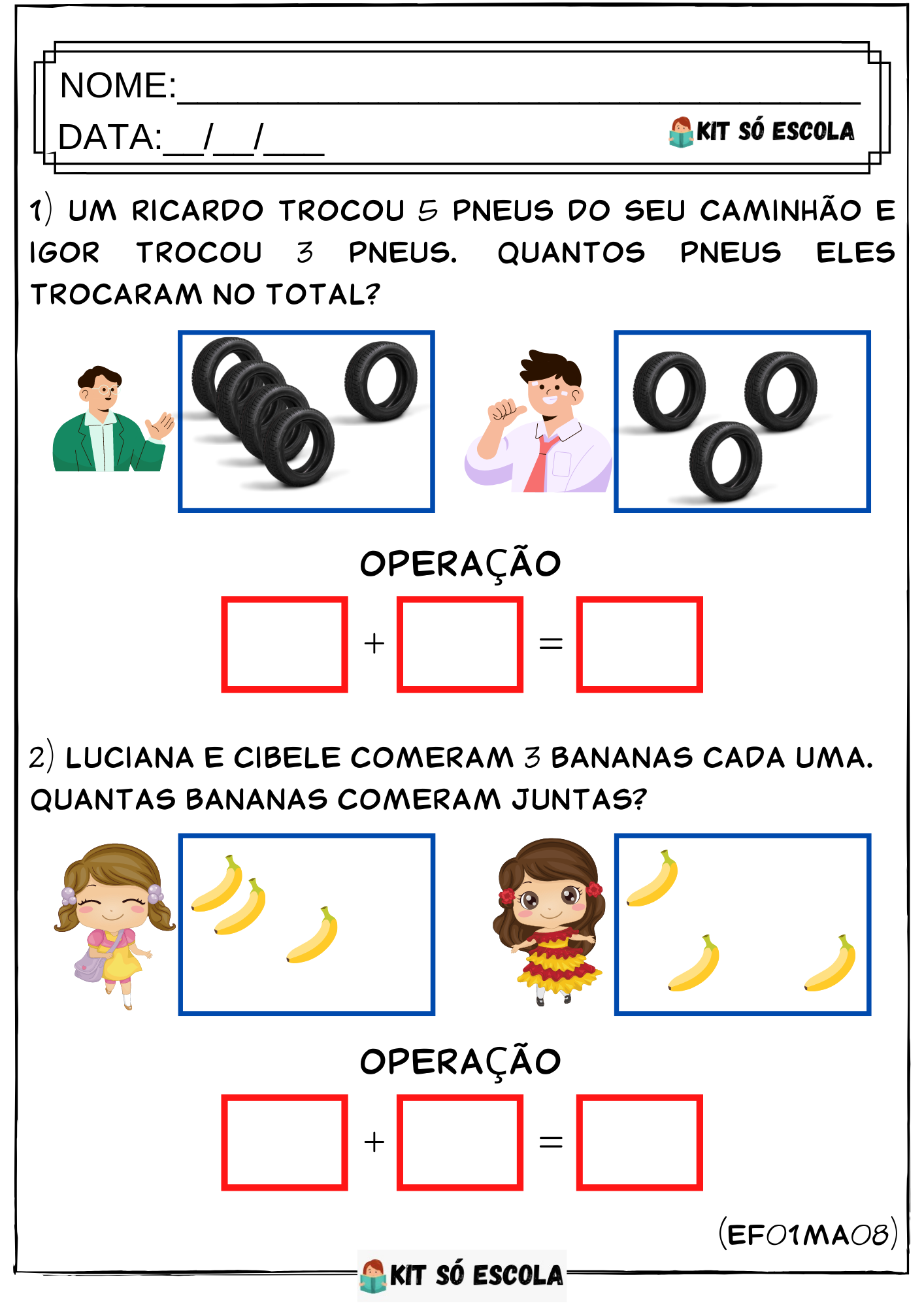 Atividades de Matemática 1º Ano