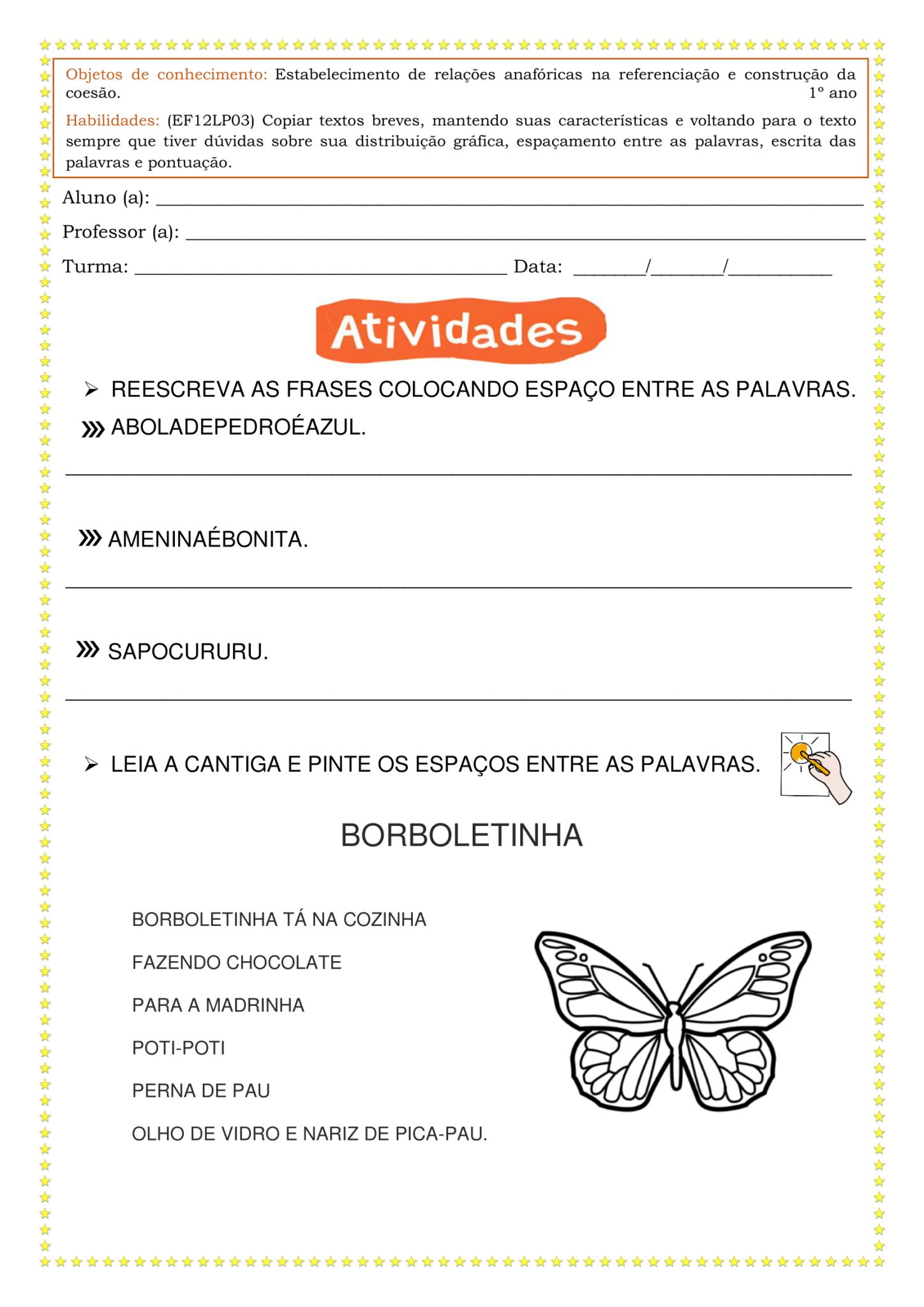 107 Atividades de Português 1° ano (BNCC) – Mercado da Educação