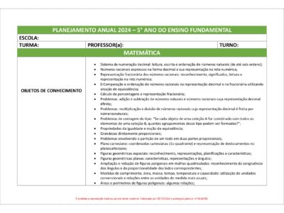 PLANEJAMENTOS BNCC 2024 – KIT SÓ ESCOLA