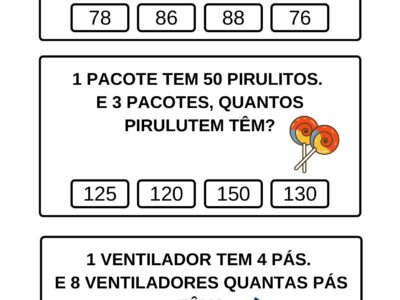 Atividades: Qual é o resultado? (Estimulação Cognitiva)