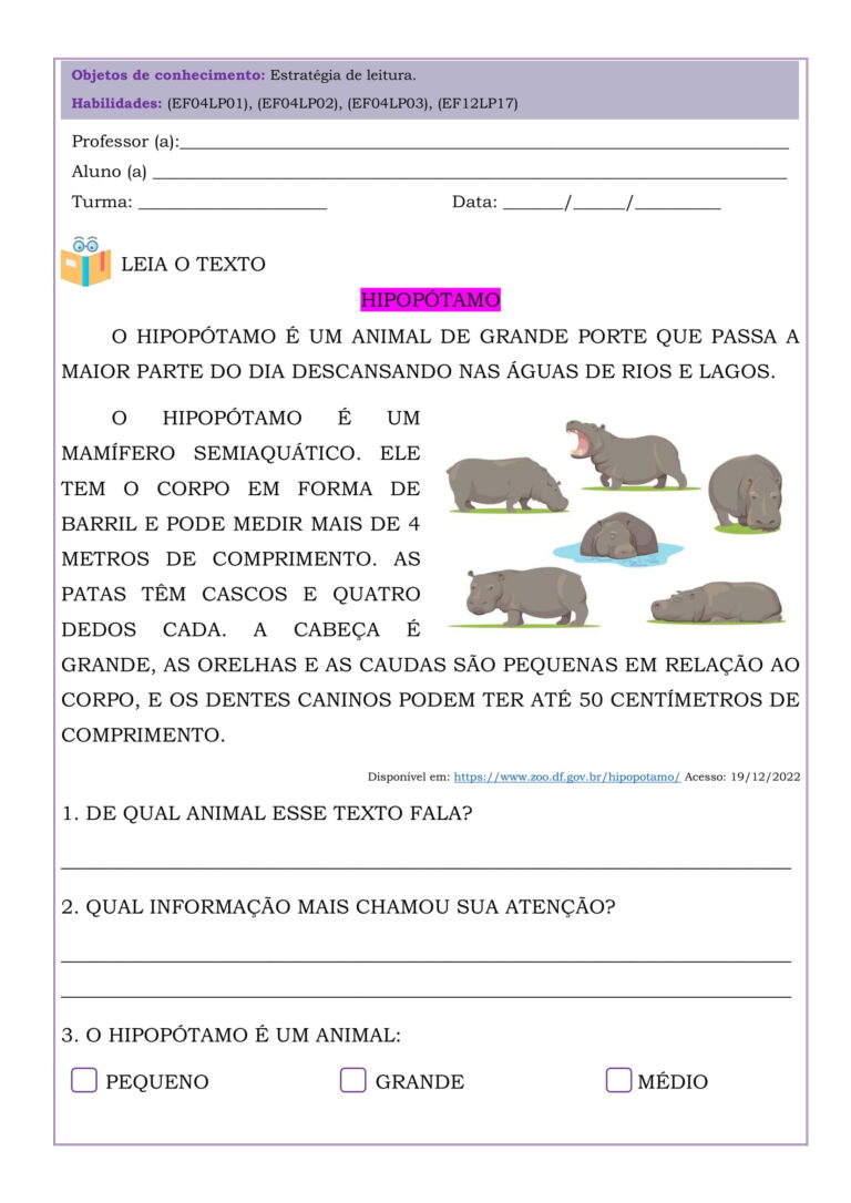 35 Atividades de Interpretação de Texto: 1º ano (BNCC) – Mercado da ...
