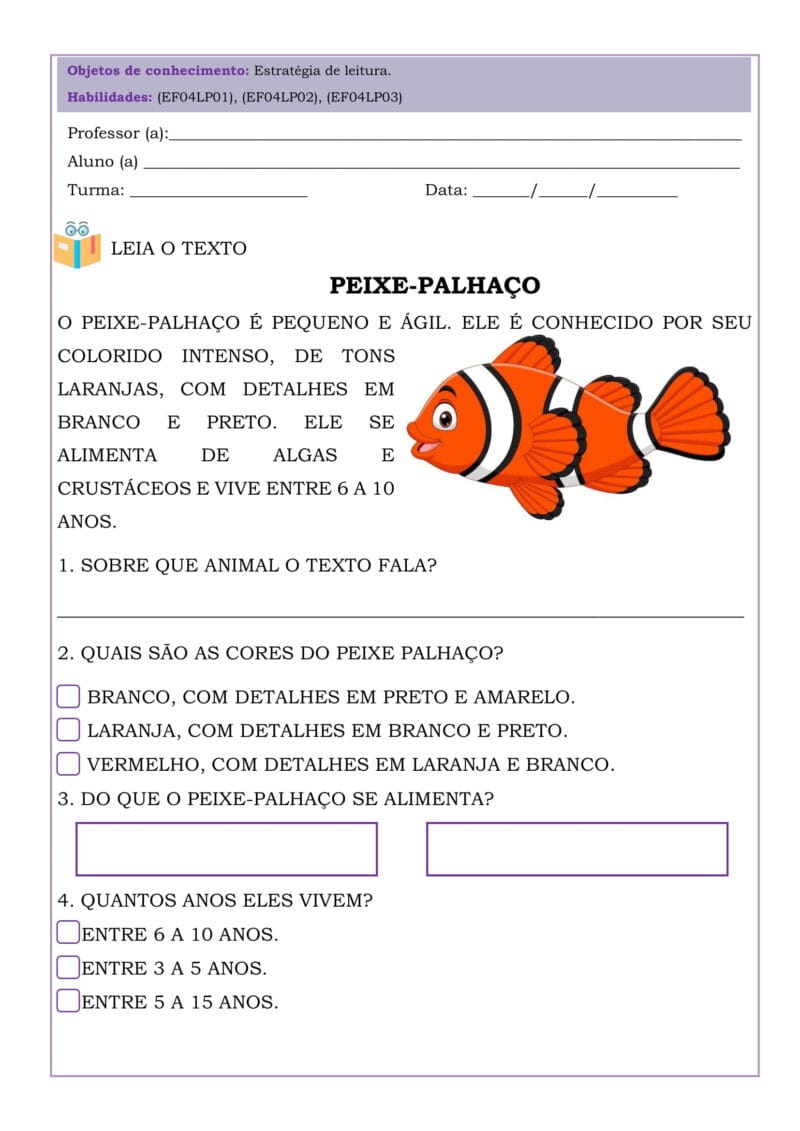 35 Atividades de Interpretação de Texto: 1º ano (BNCC) em PDF – Mercado ...