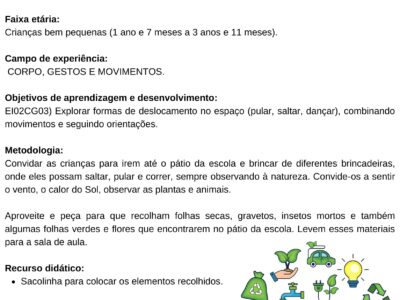 Plano de Aula Semanal (BNCC) - Meio Ambiente (WORD)