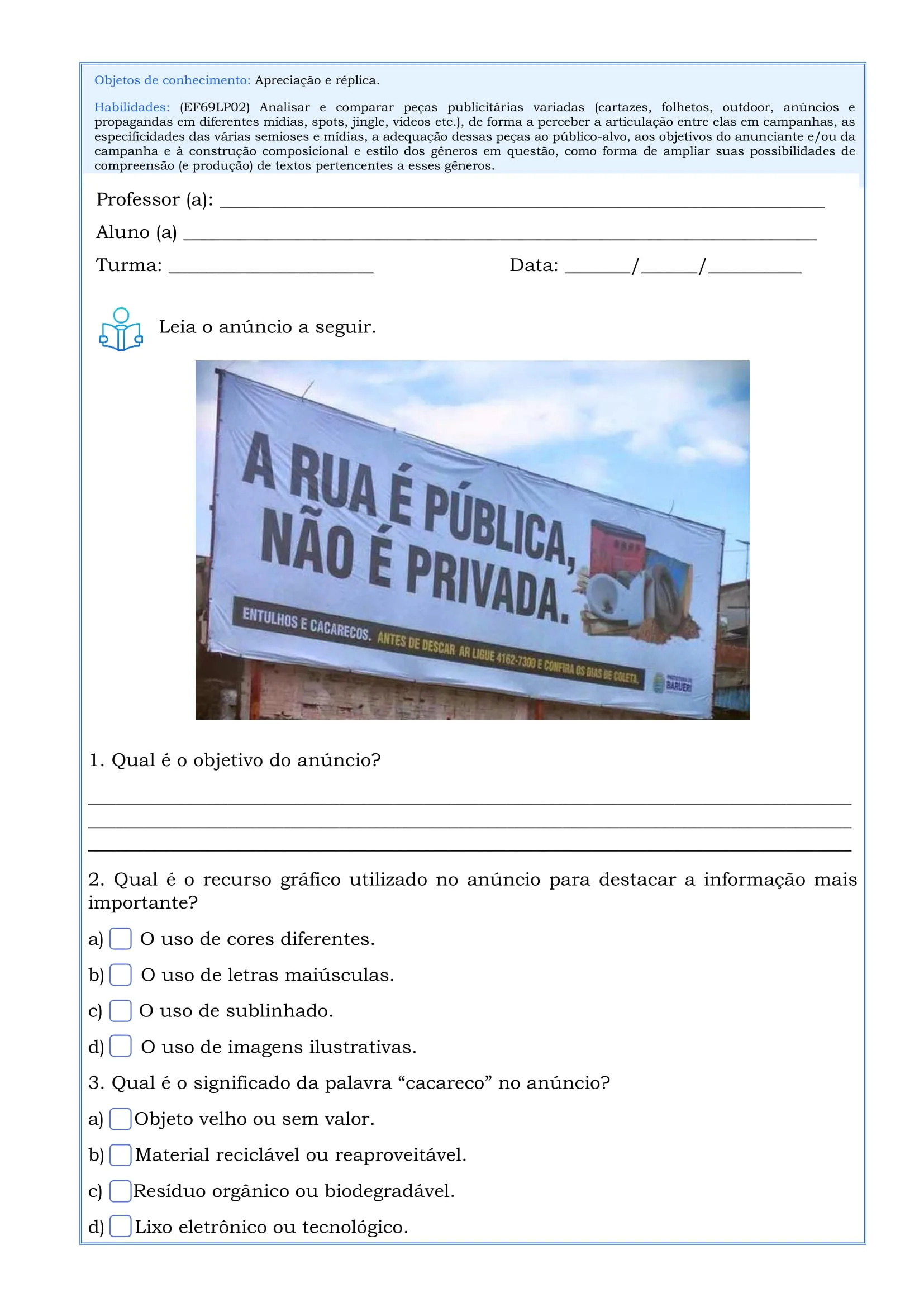 200 Atividades de Interpretação de Texto (6º ao 9º ano) - BNCC - Imagem 15
