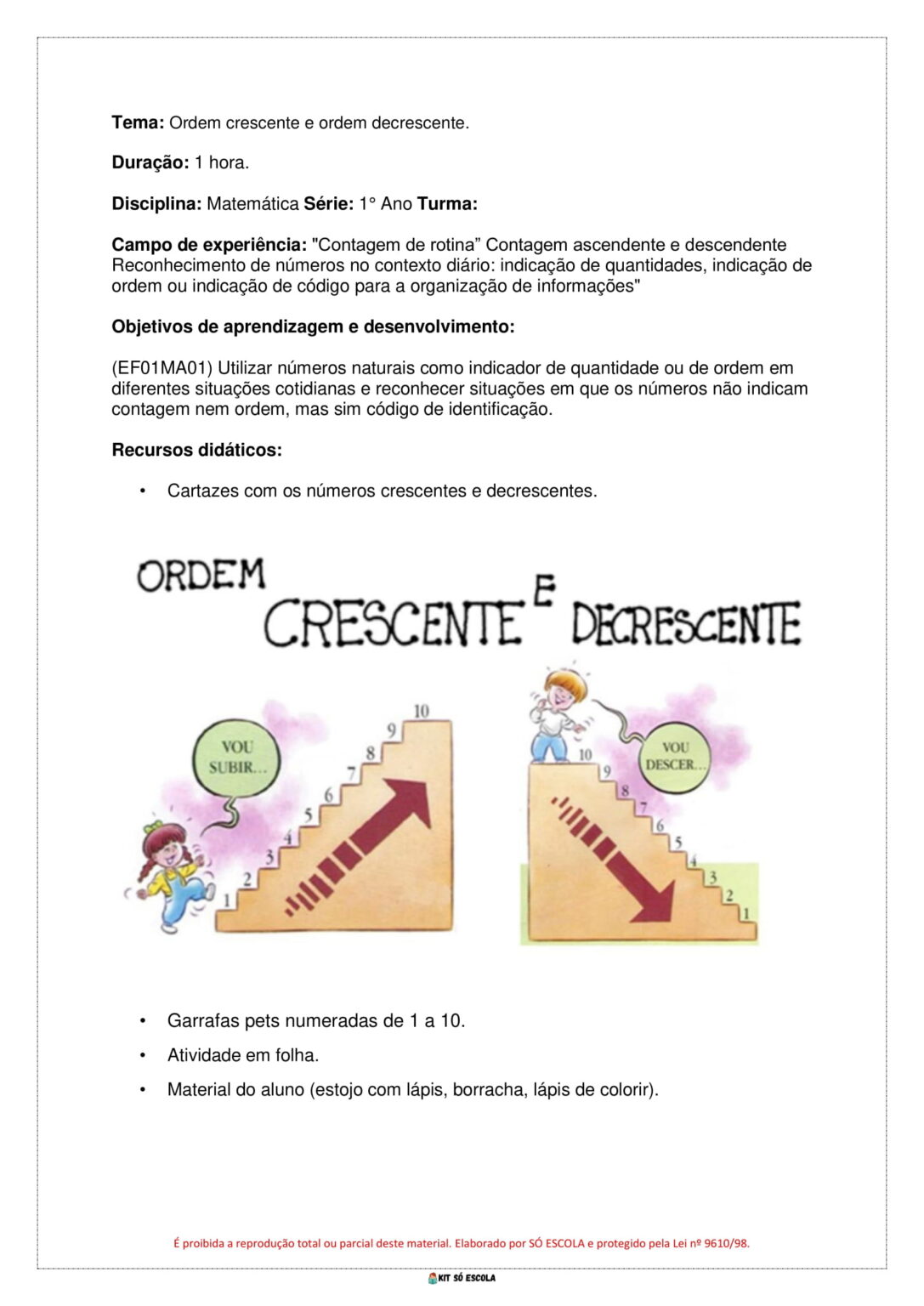 500 Planejamentos Diários BNCC 1º Ano