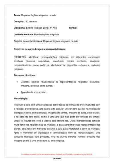 500 Planejamentos Diários BNCC 4º Ano