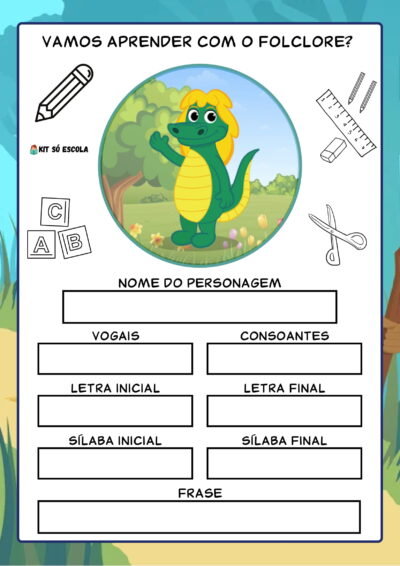 Apostila de Consciência Fonológica com o Folclore Brasileiro