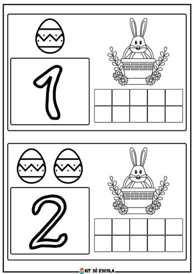 Cards Numéricos Páscoa