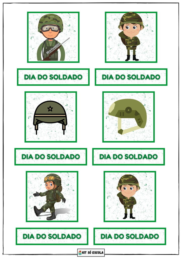 Lembrancinhas e Moldes para o Dia do Soldado – Mercado da Educação
