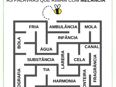 Atividades Noção de Rima (Consciência Fonológica)