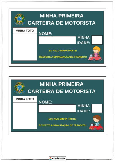 Trânsito Divertido – Kit de Lembrancinhas