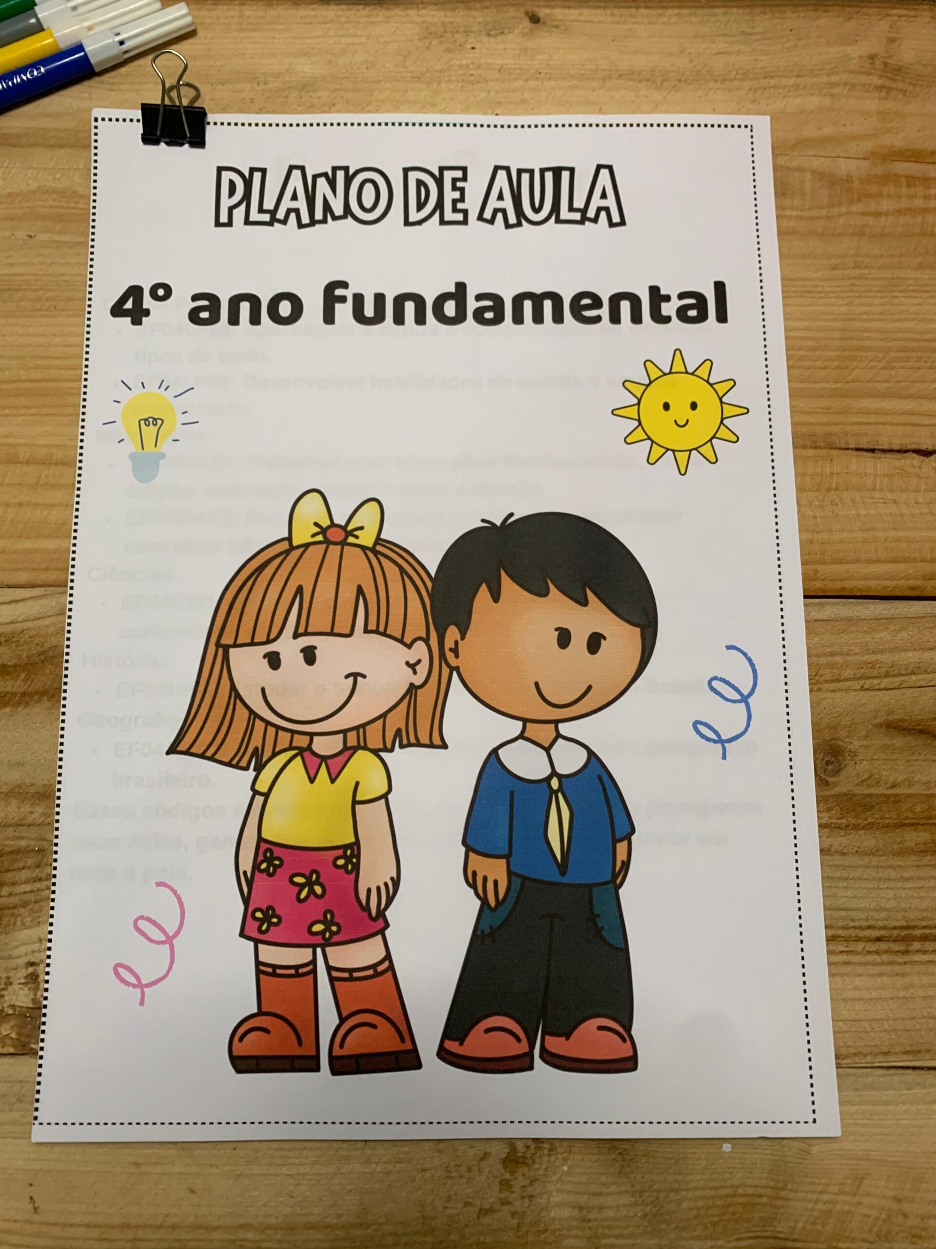 Planos de Aula – 4º Ano