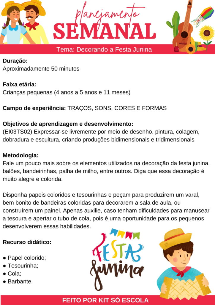 Planos de Aula sobre Festa Junina (Ed. Infantil) – Mercado da Educação