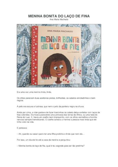 Texto: Menina Bonita do Laço de Fita