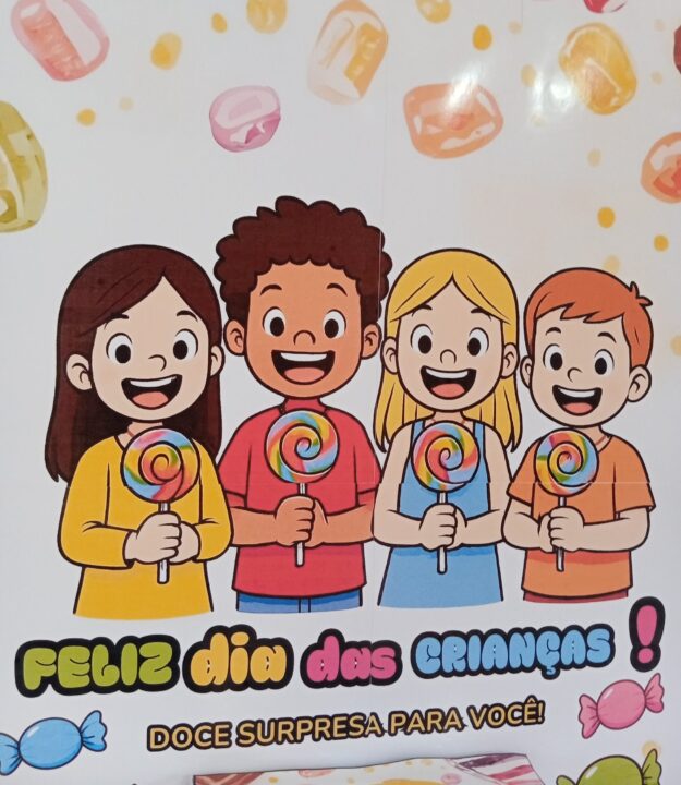 Dia das Crianças Painel com Caixinha e Cartãozinho