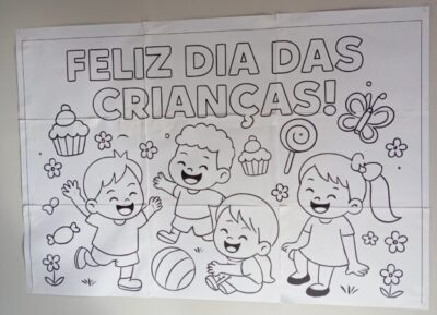 Painel Dia das Crianças para Colorir
