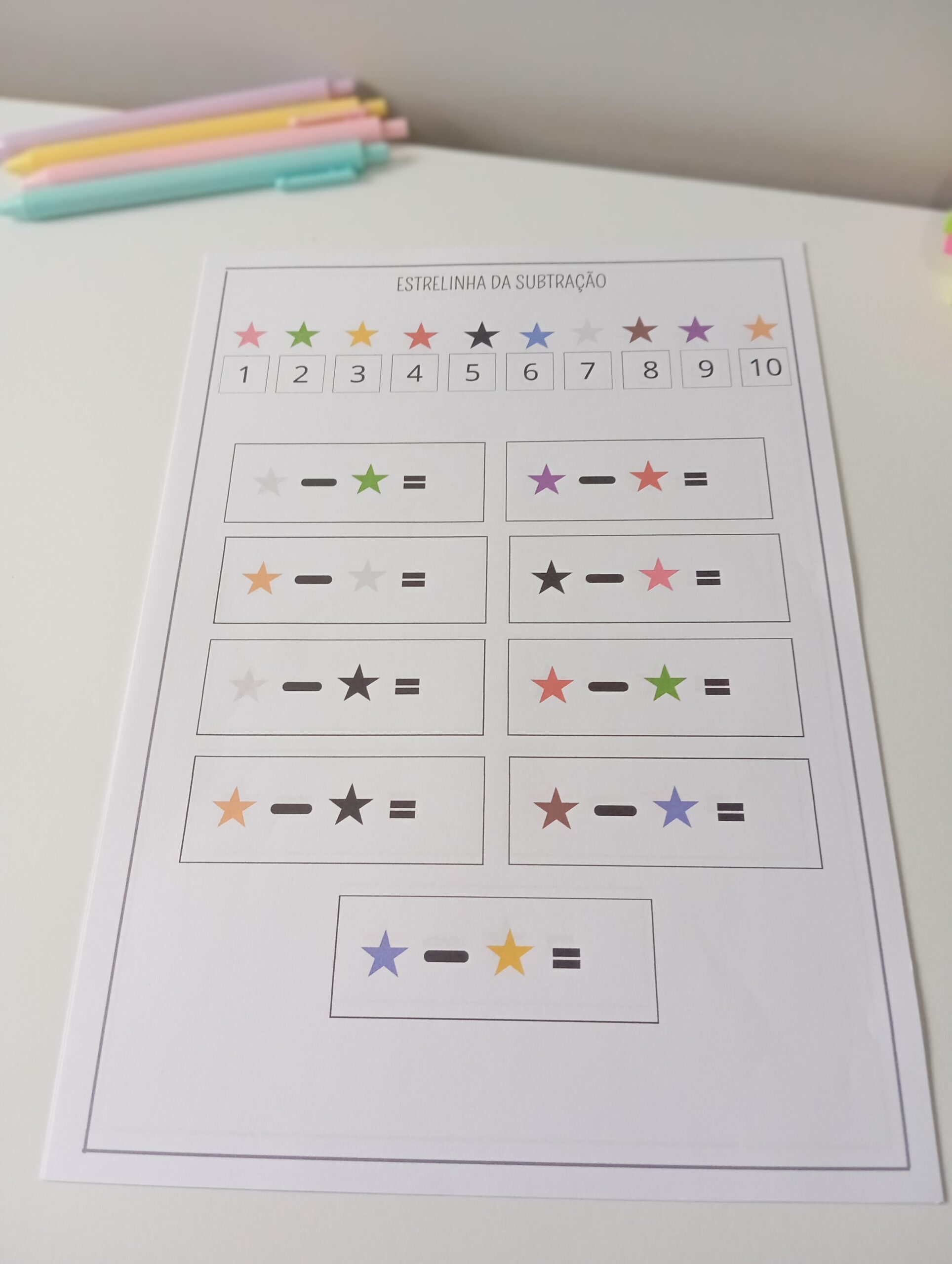 Estrelinha da Subtração