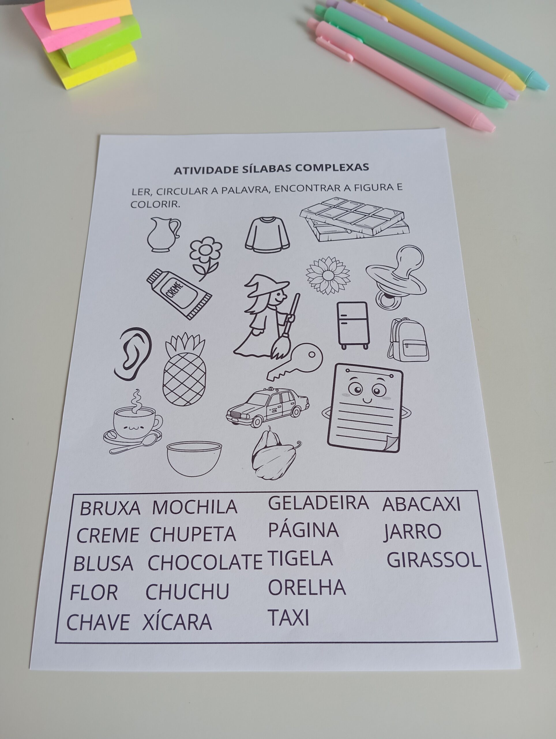 Atividade de Sílabas Complexas - Imagem 2
