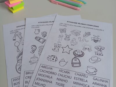 Atividade de Sílabas Complexas