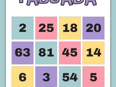 Bingo da Tabuada da Multiplicação – 1 a 10