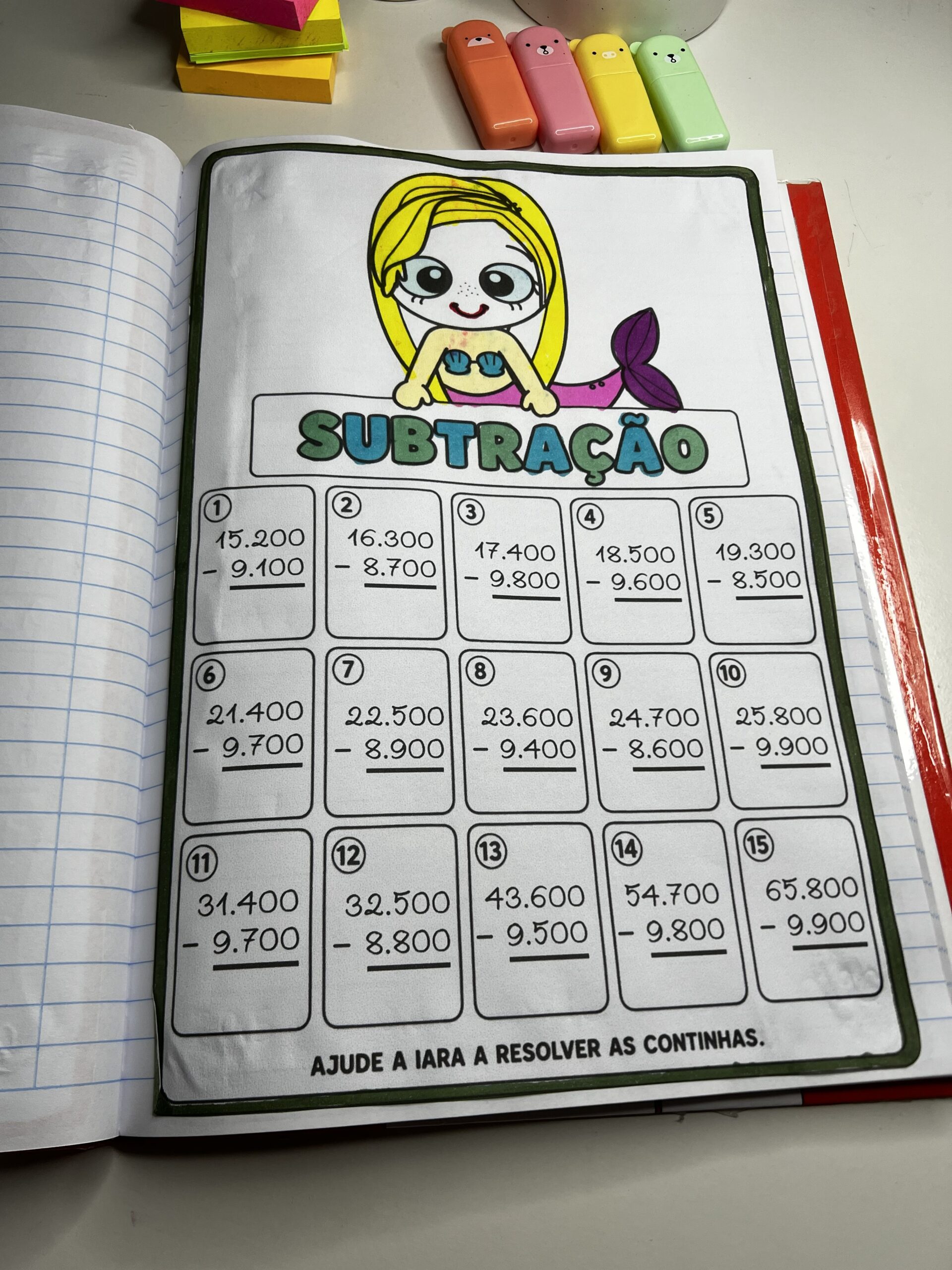 Folhinhas das 4 Operações — 4º Ano | Tema Folclore - Imagem 2