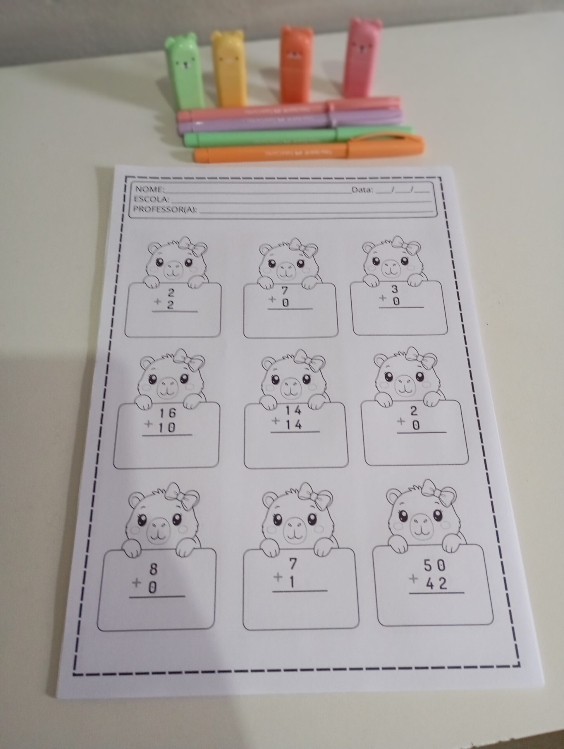 Continhas de Adição — 1º Ano do Ensino Fundamental