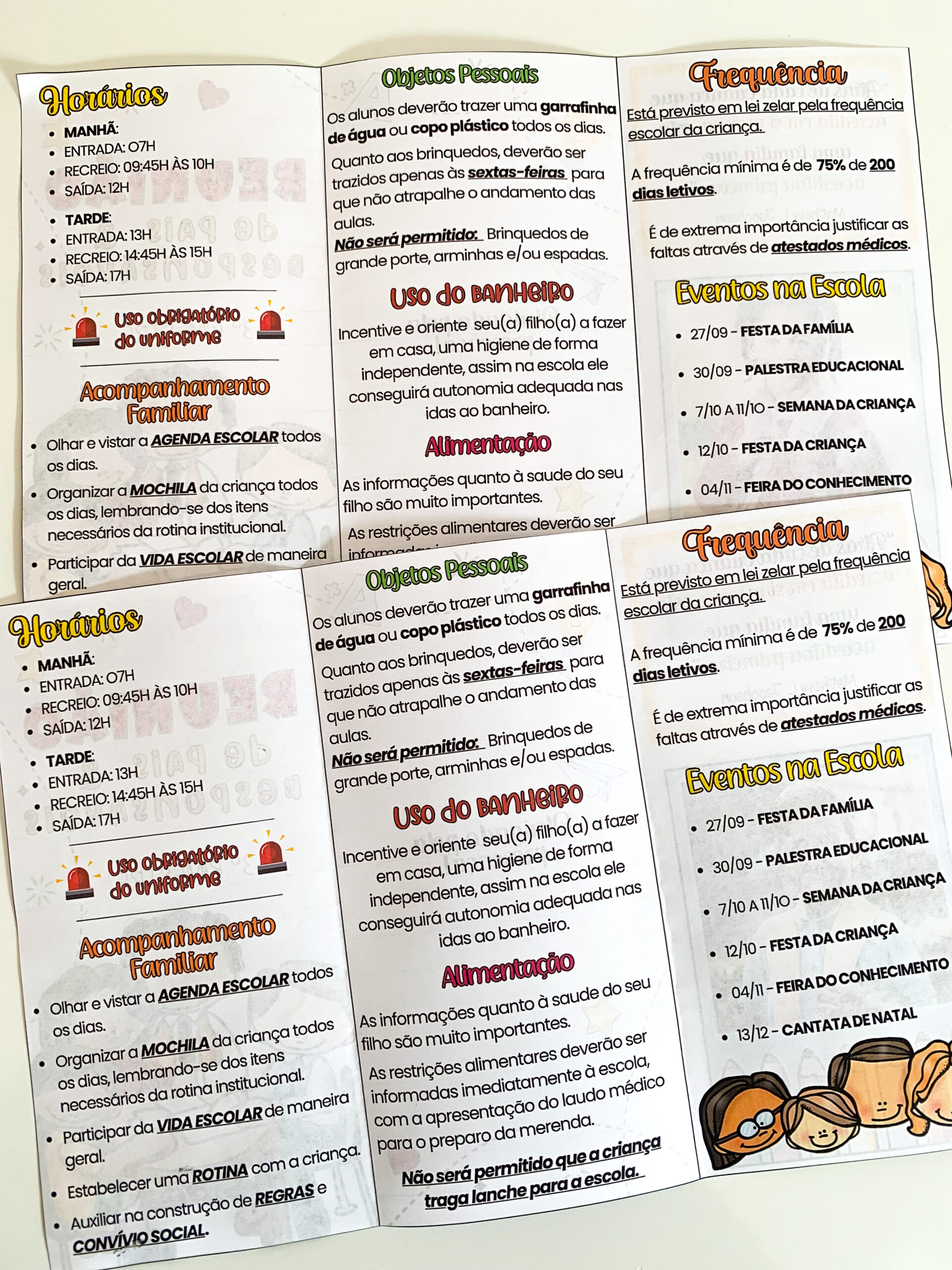 Folder Reunião de Pais Editável - Imagem 3