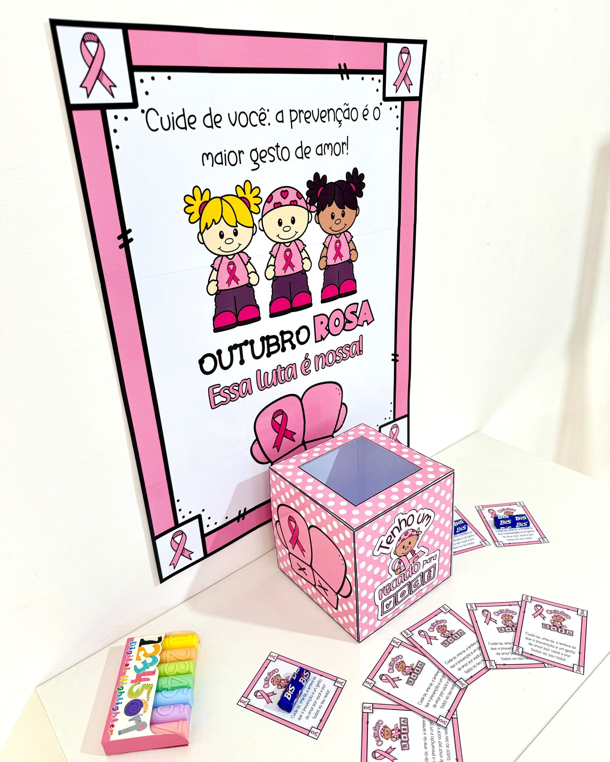 Kit tema Outubro Rosa - Imagem 3