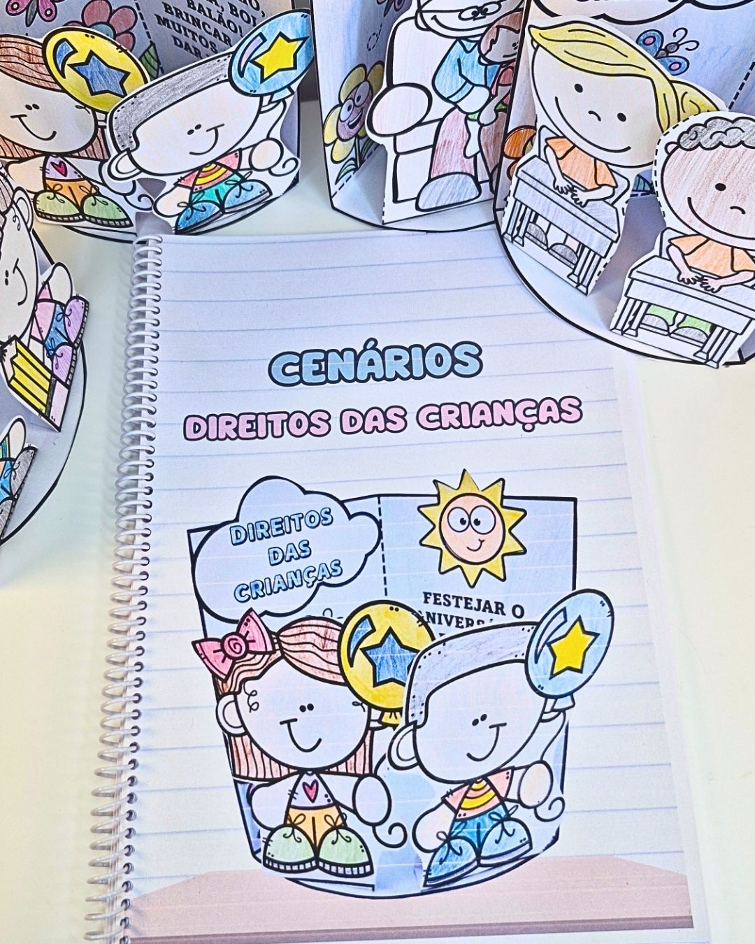 Cenários Direitos das Crianças para Colorir e Montar – Recurso Pedagógico - Imagem 6