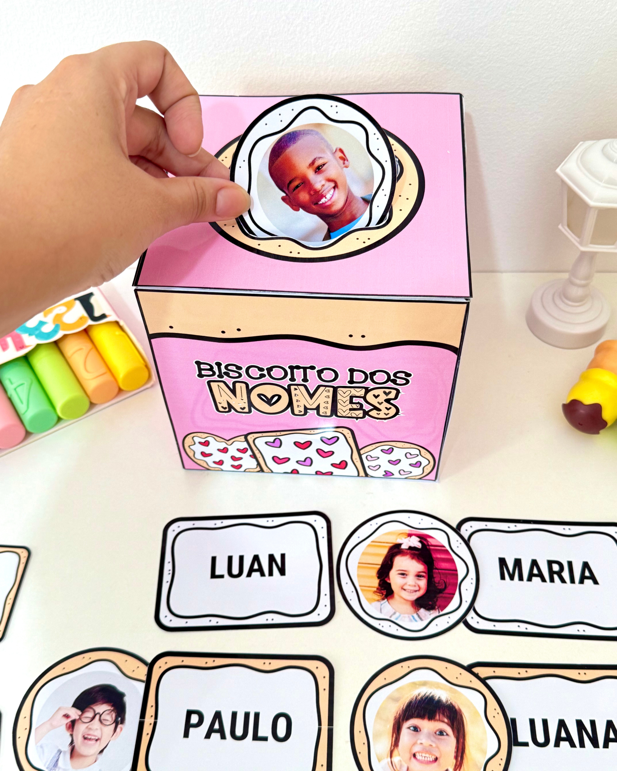 Biscoito dos Nomes | Atividade Nome Próprio na Educação Infantil | Pareamento e Letras Móveis - Imagem 2