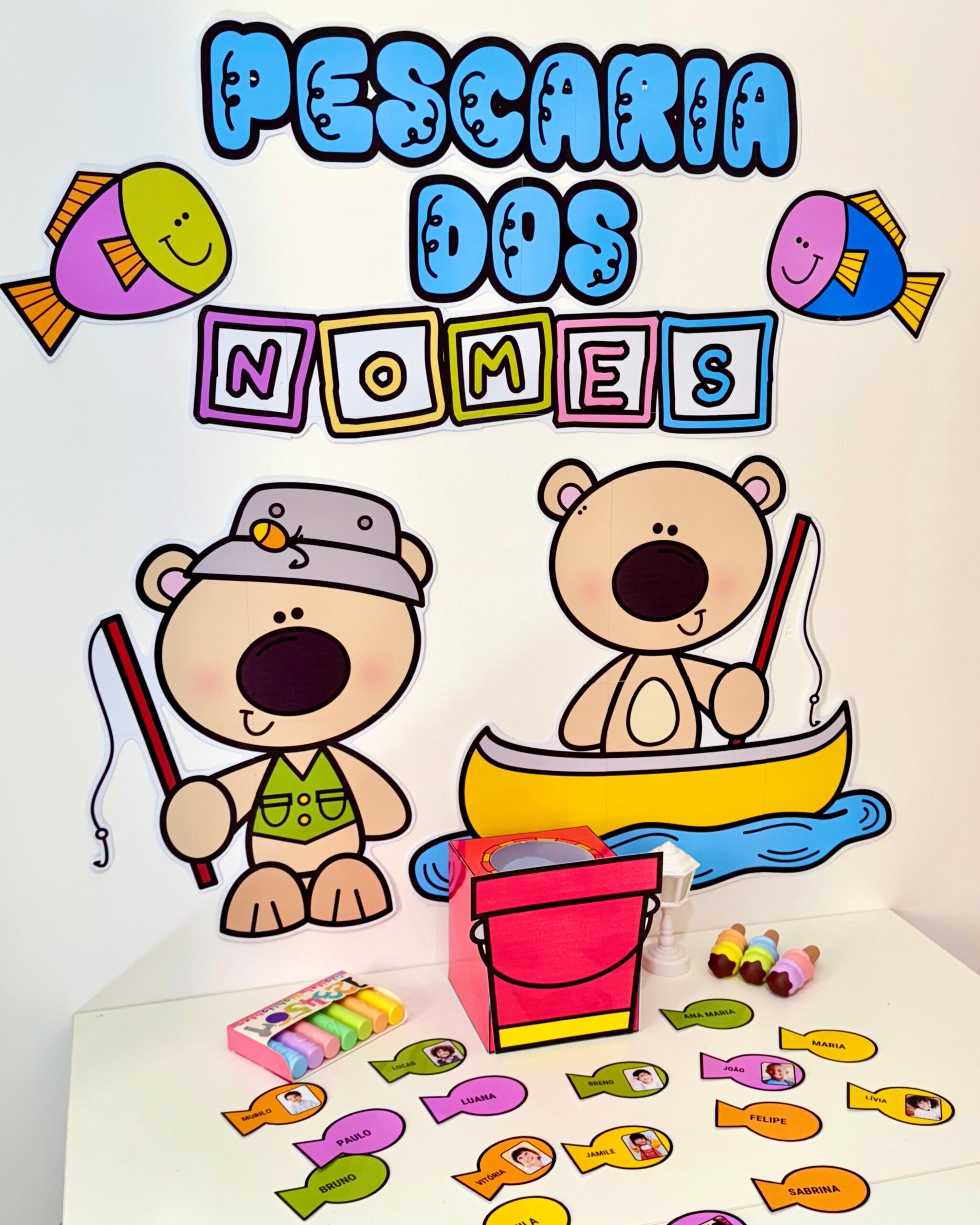 Kit Pescaria dos Nomes | Nome Próprio na Educação Infantil | Atividade Lúdica com Crachás - Imagem 5