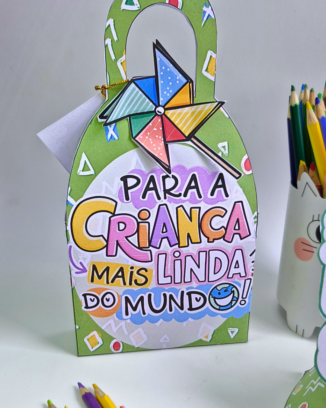 Caixinha e Viseira Para a Criança Mais Linda – Lembrancinha Dia das Crianças - Imagem 5