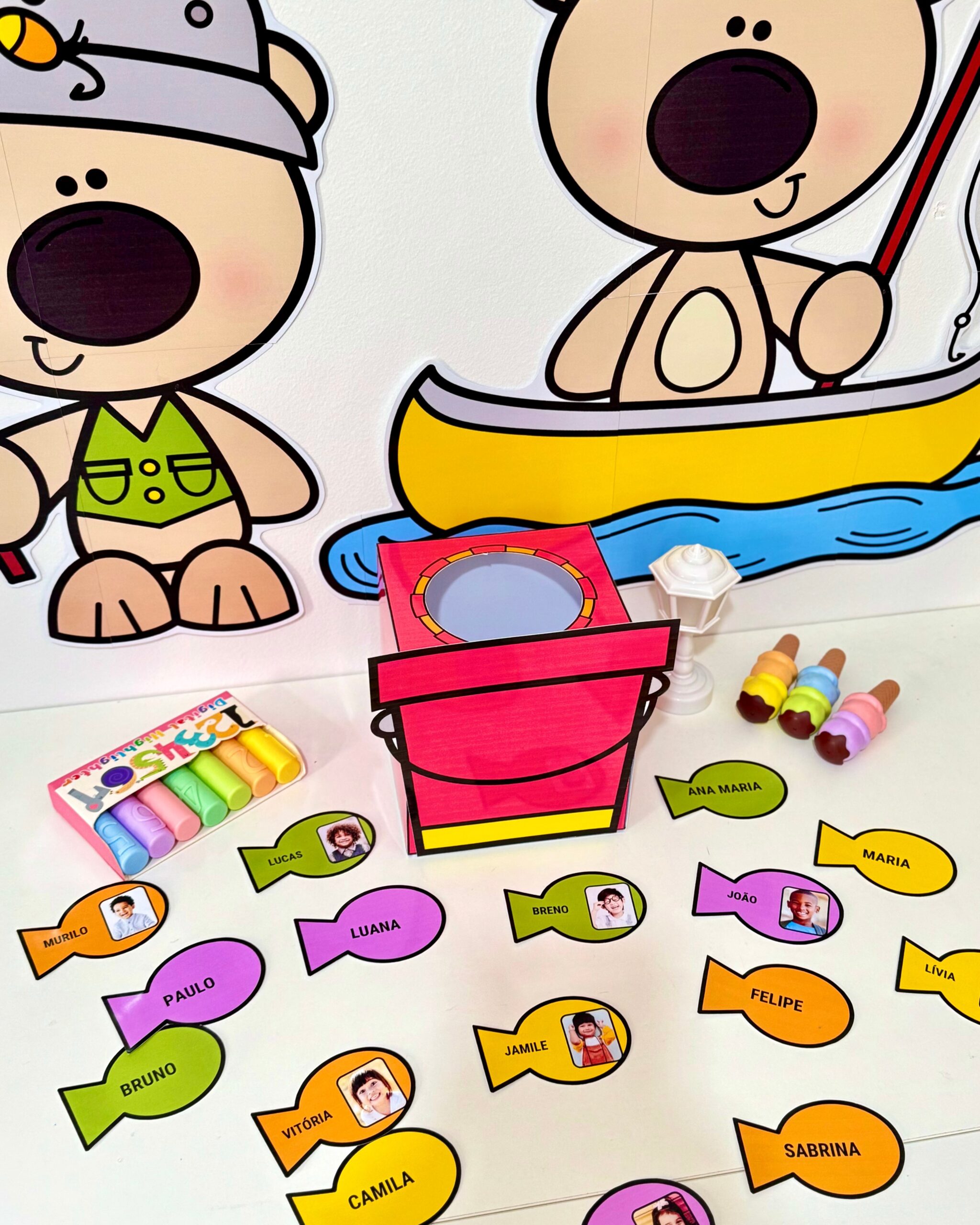Kit Pescaria dos Nomes | Nome Próprio na Educação Infantil | Atividade Lúdica com Crachás - Imagem 3