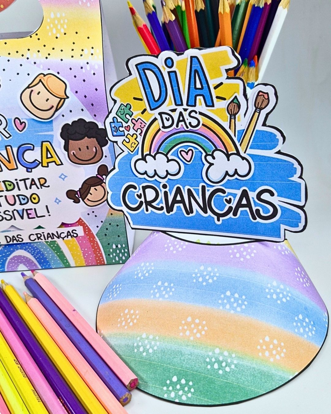 Kit Maleta + Viseira Dia das Crianças – Lembrancinha para Imprimir e Montar - Imagem 4