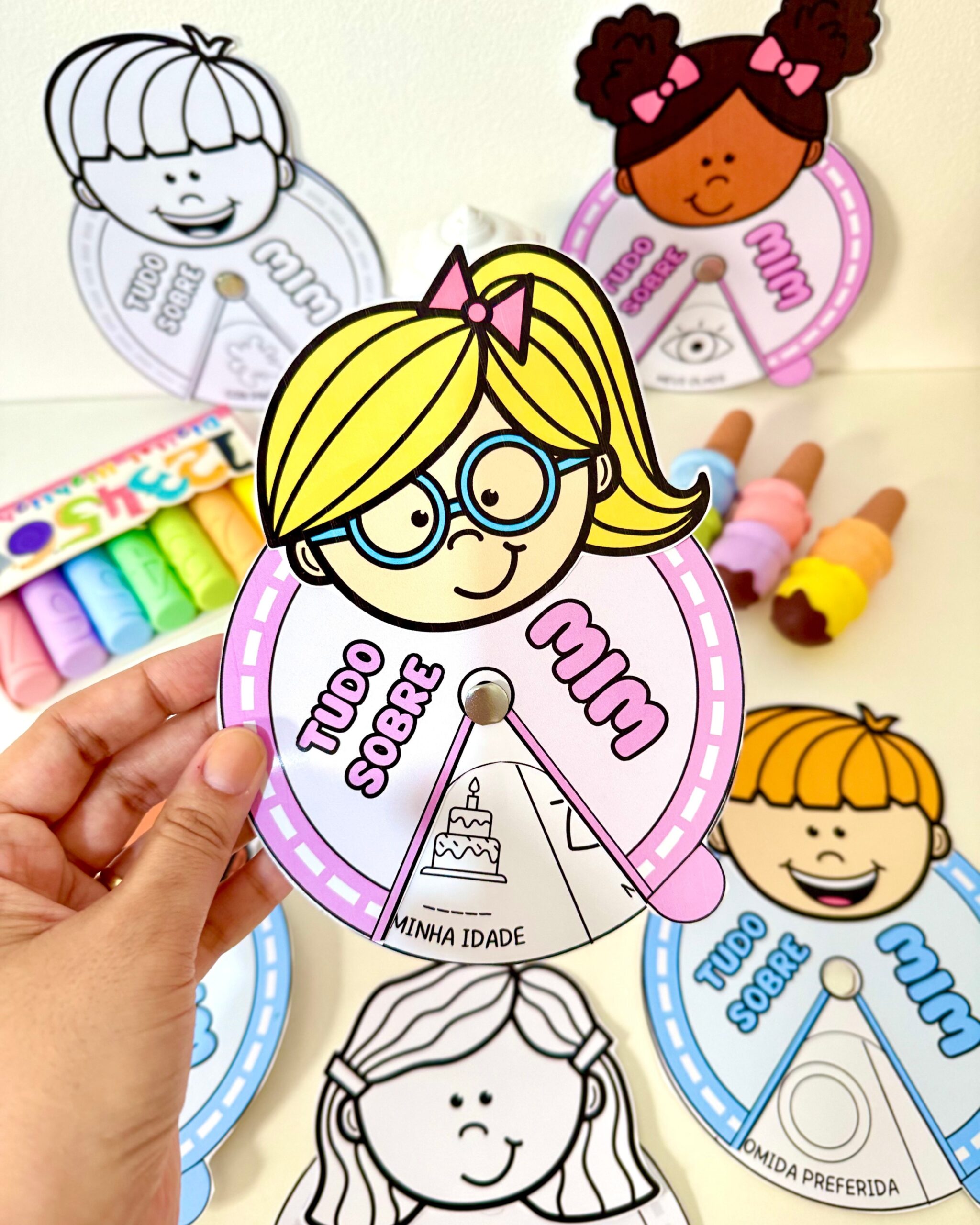 Roleta Tudo Sobre Mim para Educação Infantil e Anos Iniciais