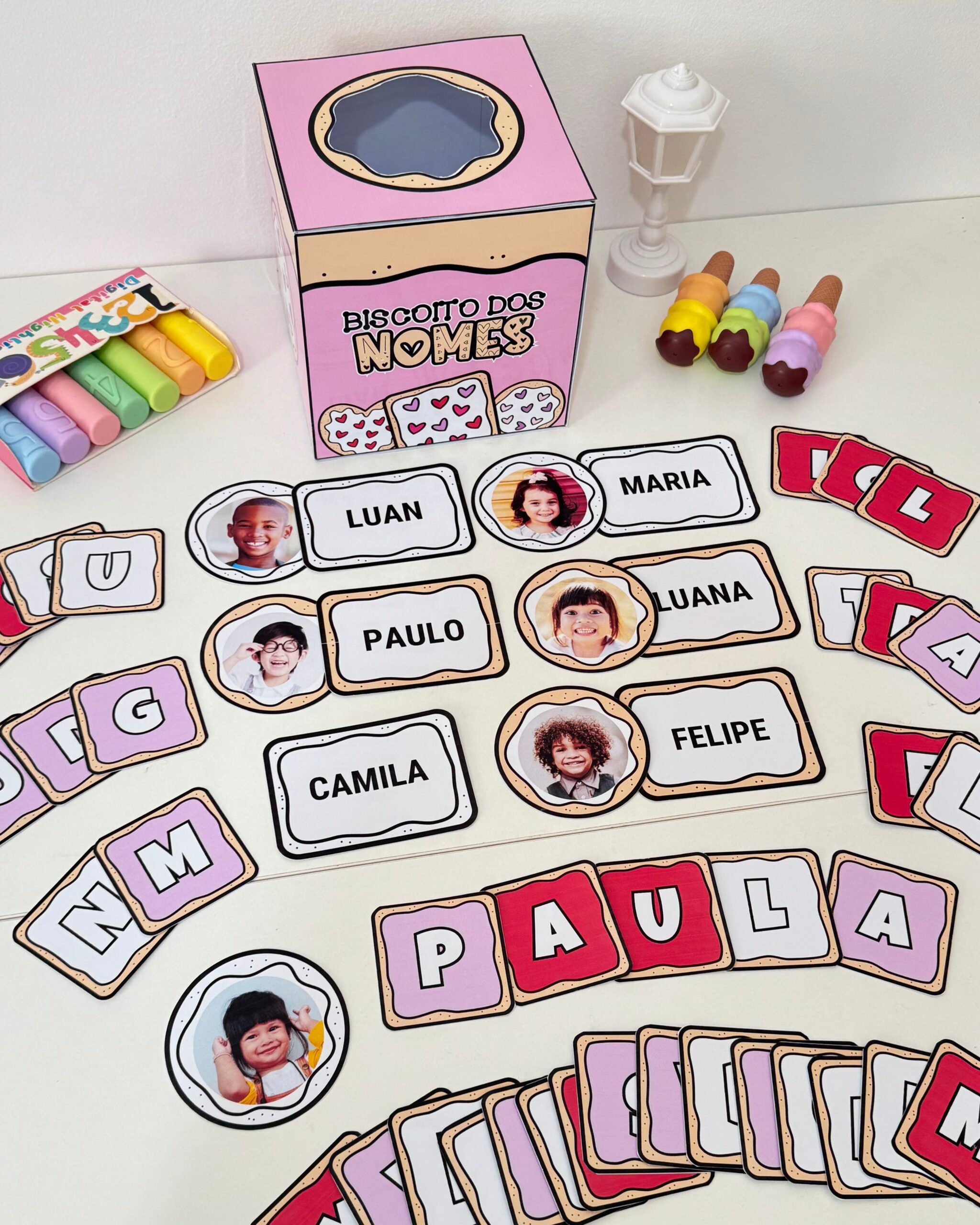 Biscoito dos Nomes | Atividade Nome Próprio na Educação Infantil | Pareamento e Letras Móveis - Imagem 5