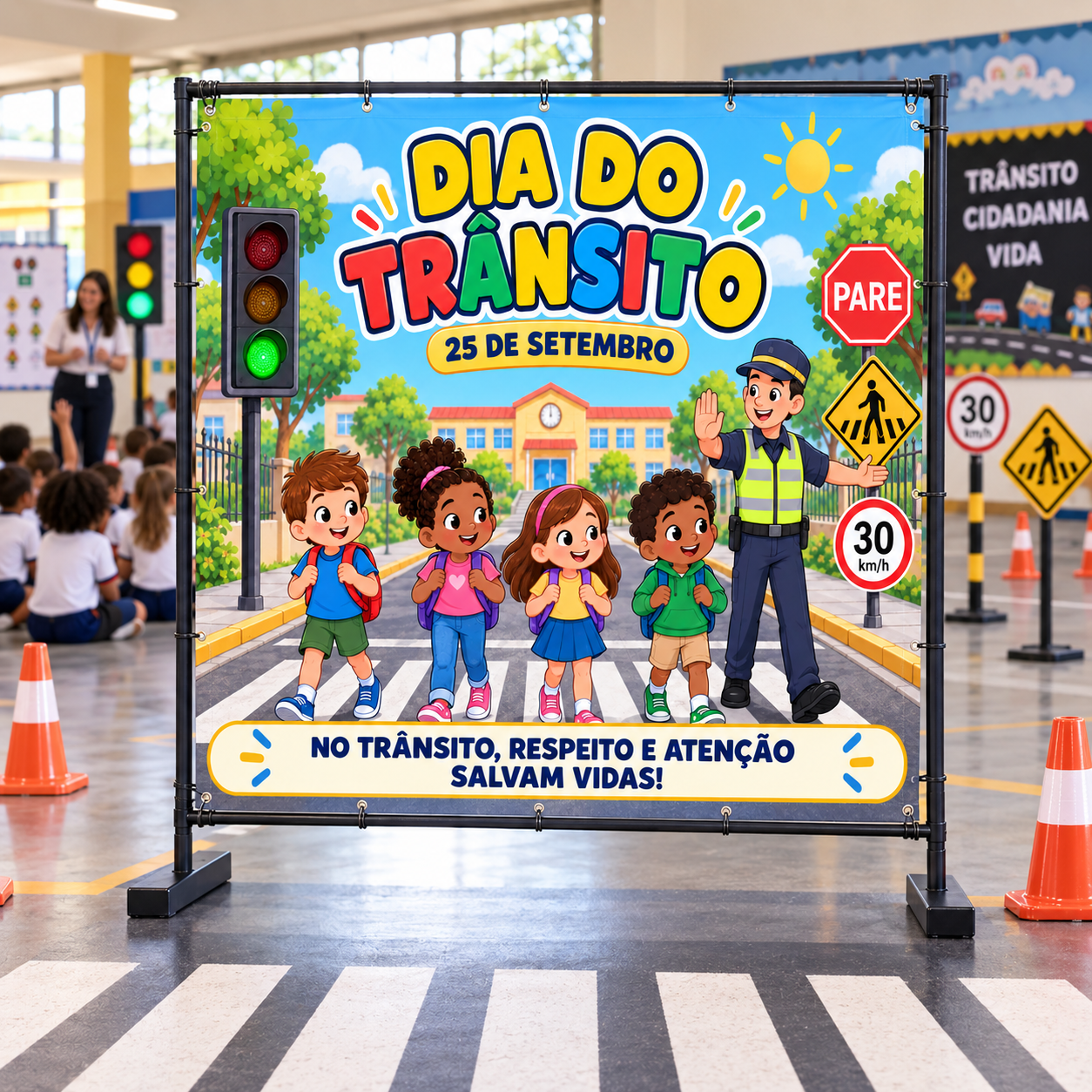 Painel Pedagógico Decorativo Dia do Trânsito - PDF - Imagem 3