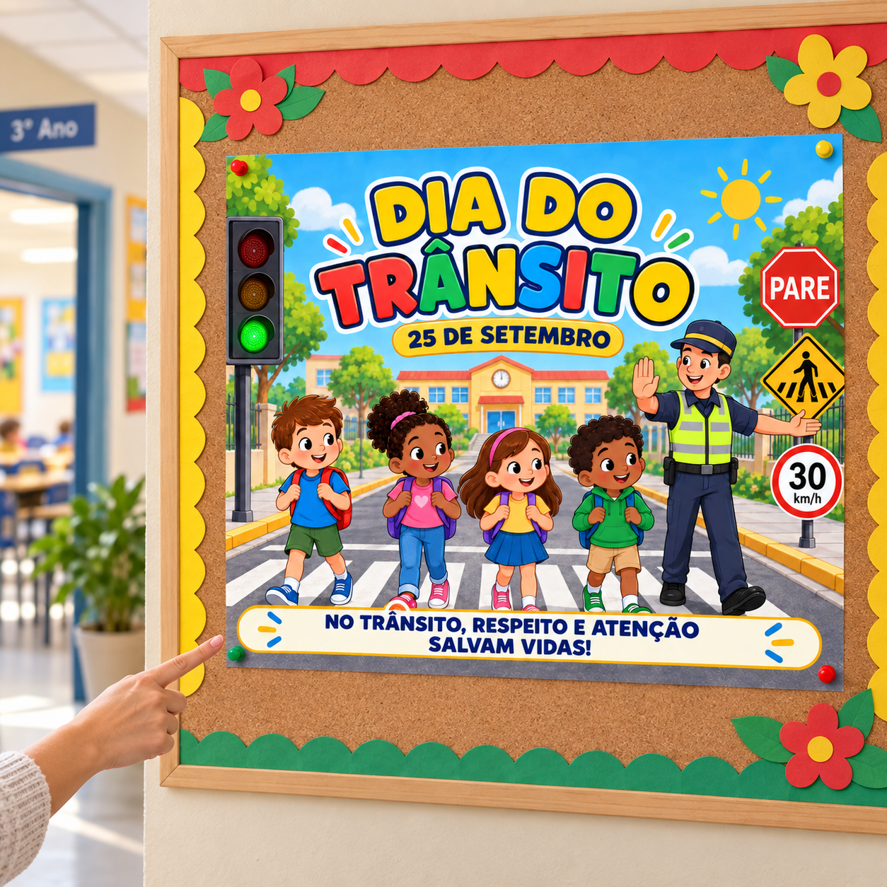 Painel Pedagógico Decorativo Dia do Trânsito - PDF - Imagem 2