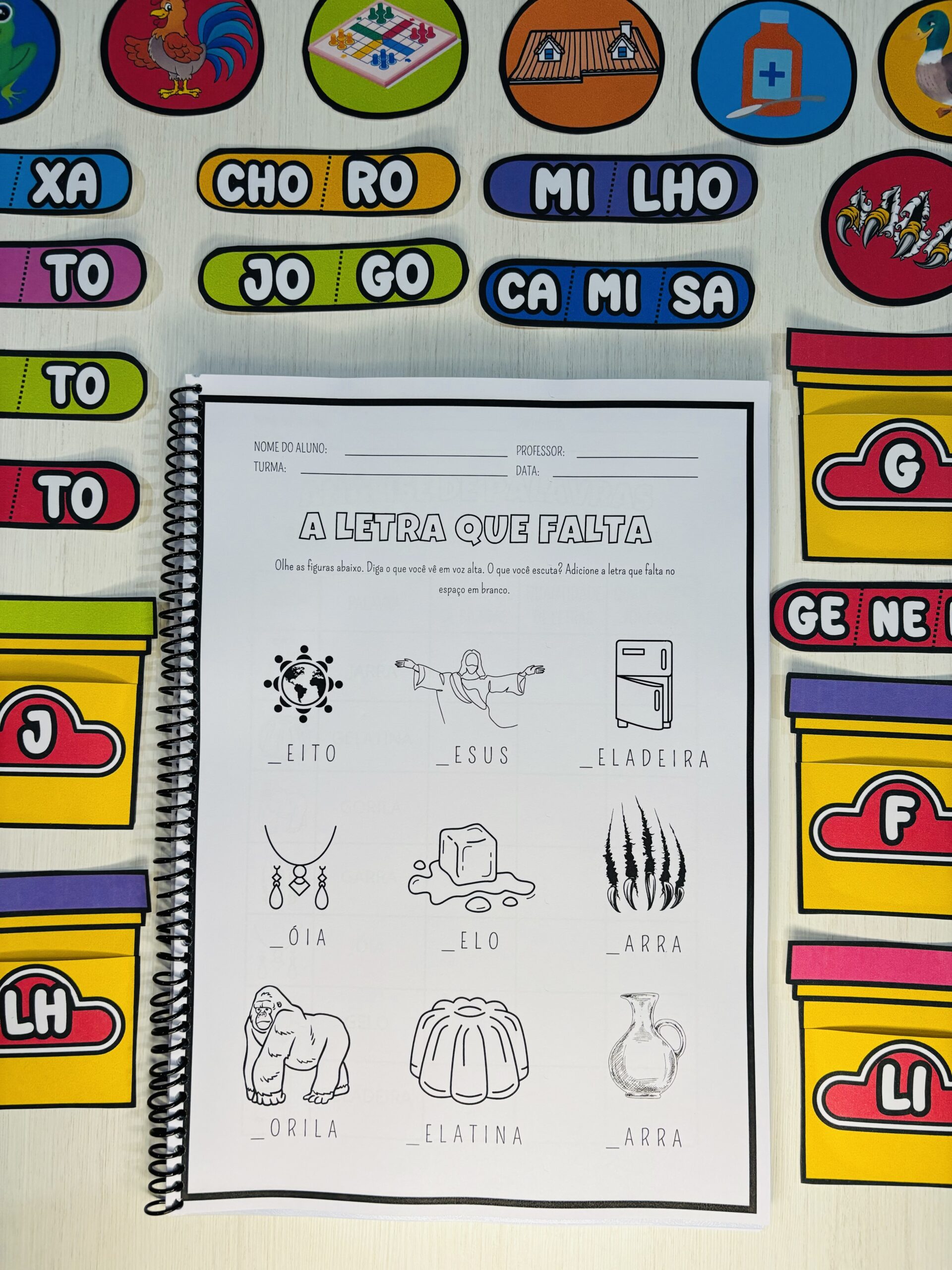 Jogo das Massinhas + Caderno de Atividades Ortografia e Fonemas - Imagem 5