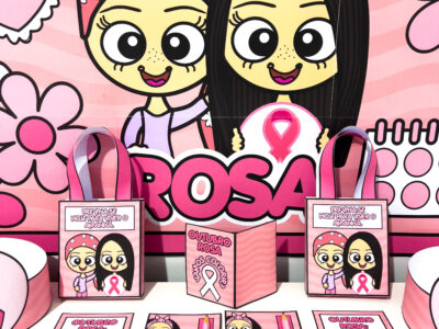 Kit Outubro Rosa Infantil – Painel, Lembrancinhas e Atividades para Educação Infantil e Ensino Fundamental