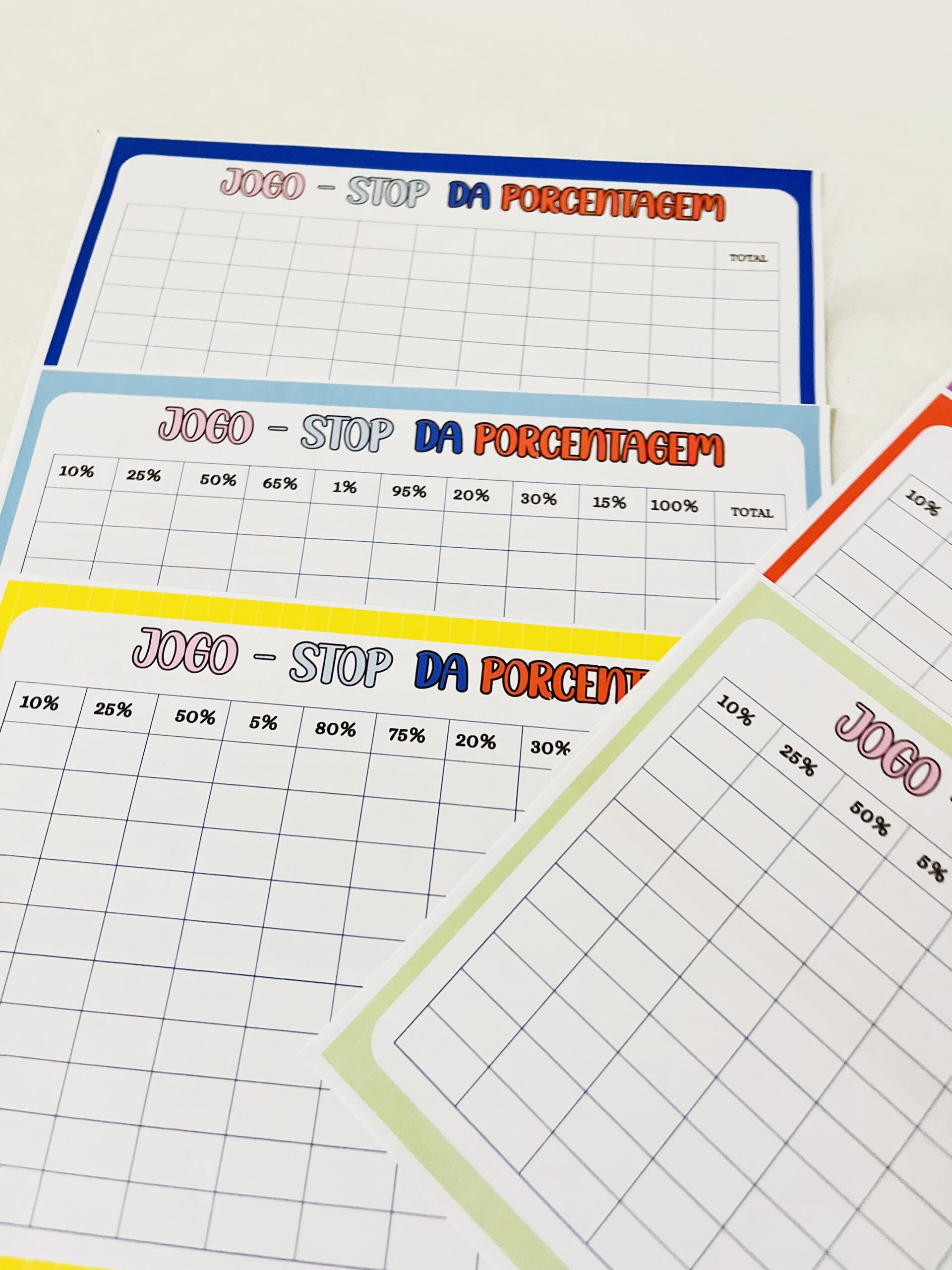Stop da Porcentagem - Jogo Pedagógico de Matemática para Sala de Aula - Imagem 3