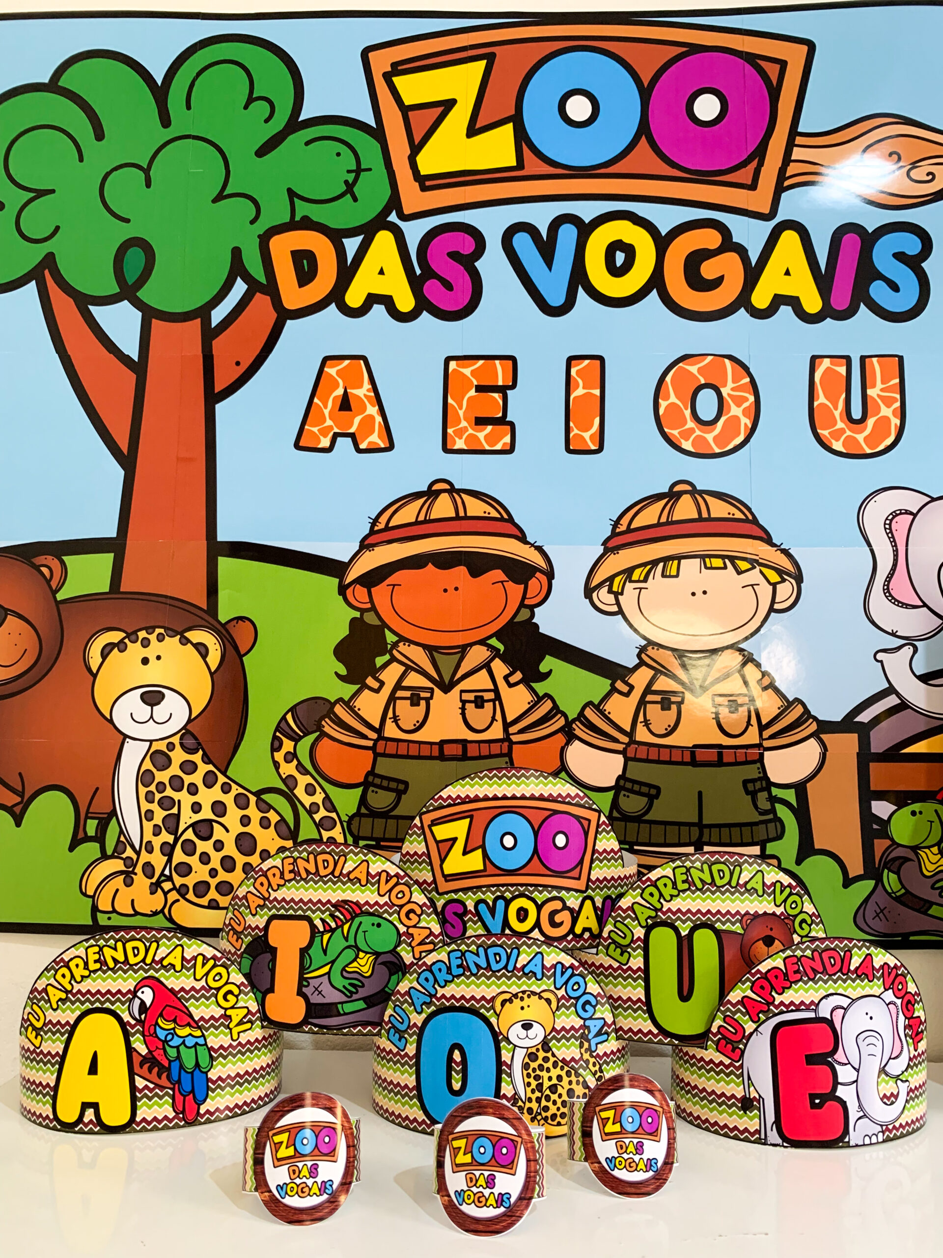 Kit Zoo das vogais — educação infantil