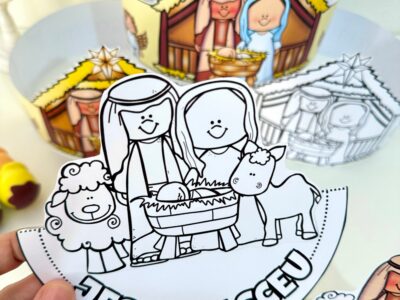 Presépio Dançante e Coroa de Natal para Educação Infantil em PDF