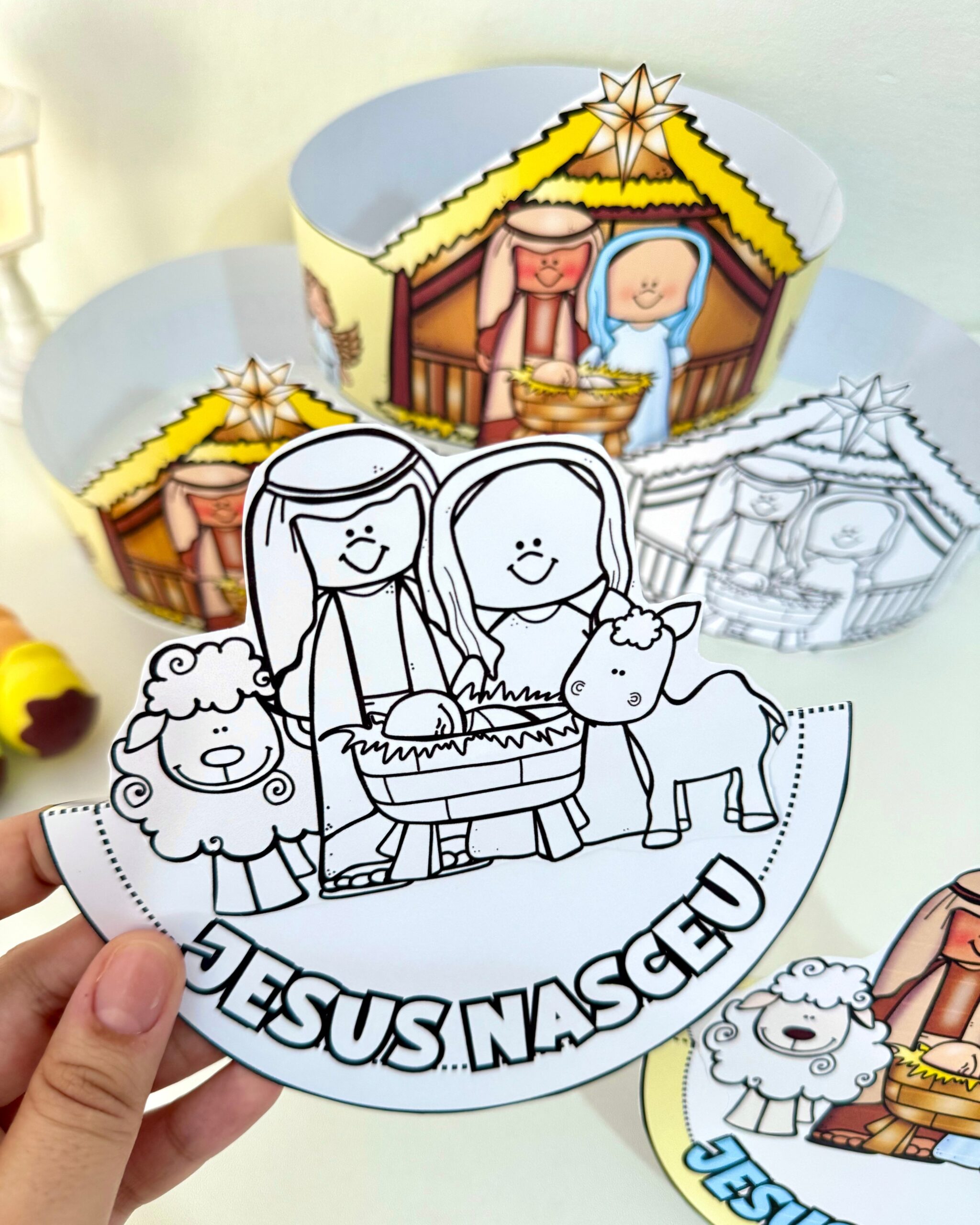 Presépio Dançante e Coroa de Natal para Educação Infantil em PDF