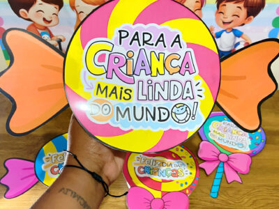 Kit Lembrancinhas Dia das Crianças com Doces – 4 Modelos para Imprimir em PDF