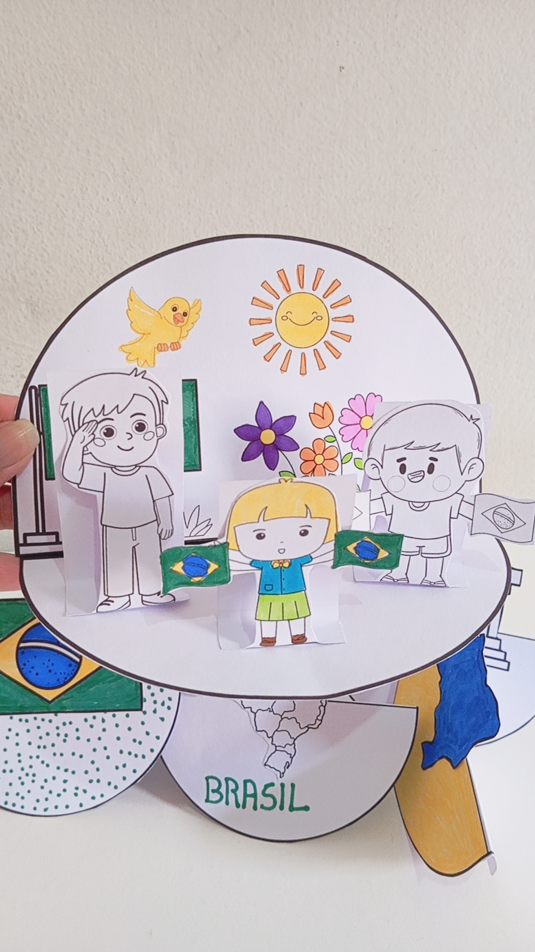 Cenário 3D e Balancê Dia da Bandeira – Atividade para Imprimir em PDF - Imagem 2