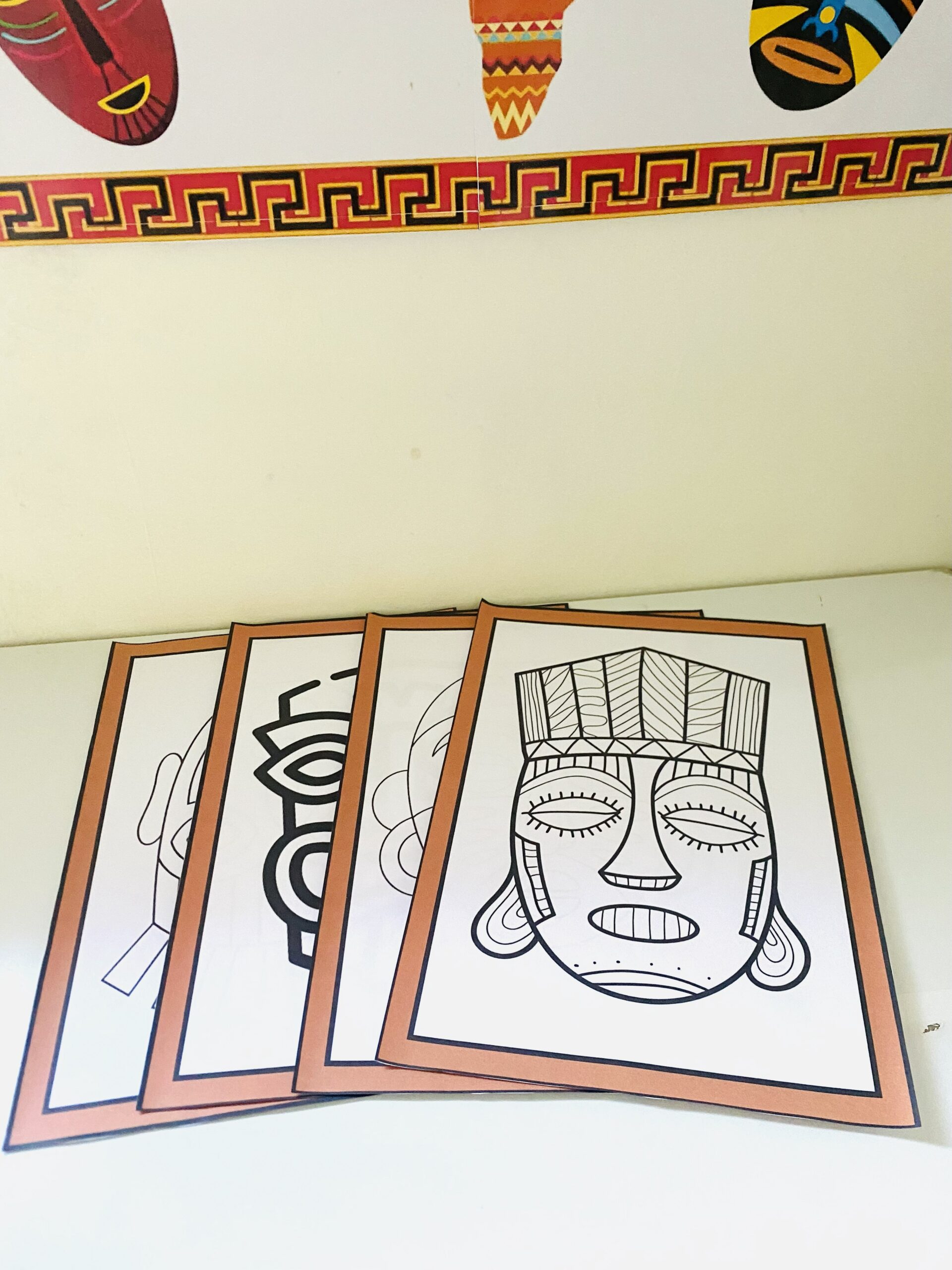 Máscaras Africanas para Colorir na Educação Infantil - Imagem 4