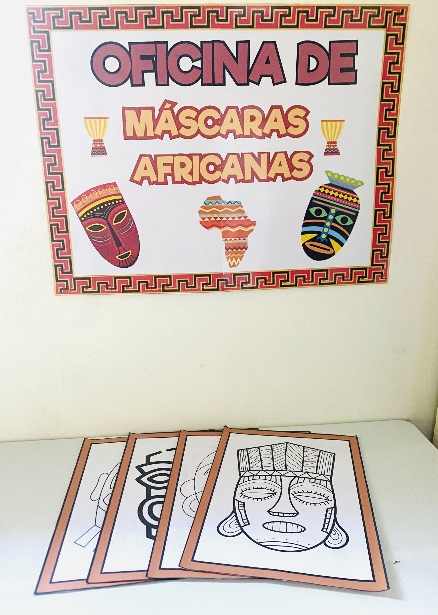 Máscaras Africanas para Colorir na Educação Infantil - Imagem 5