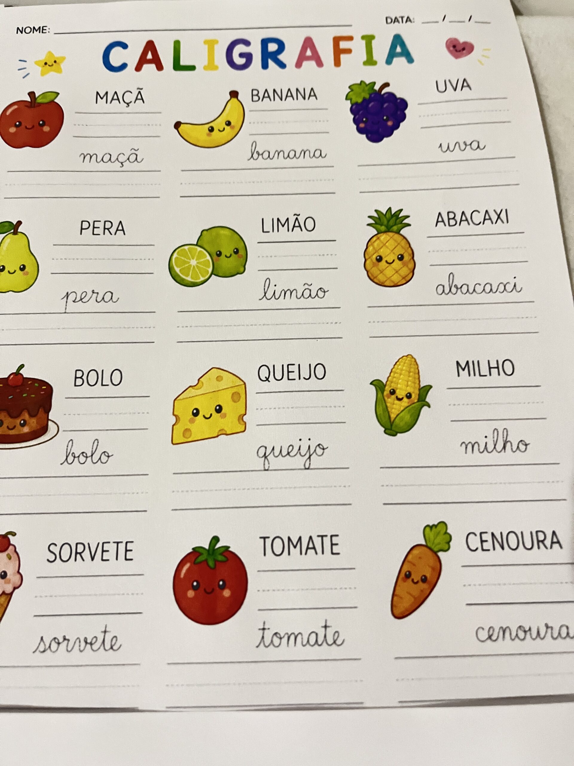 Caligrafia Palavras para Alfabetização – Atividades de Escrita para Imprimir - Imagem 4