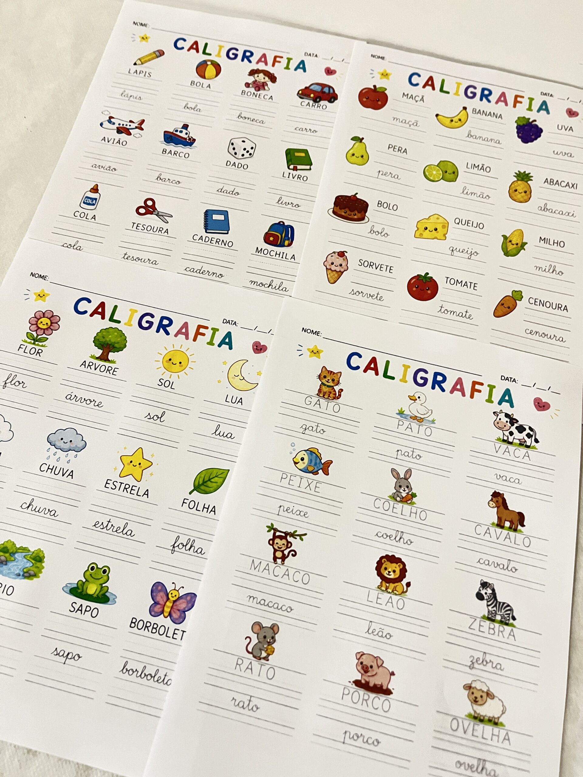 Caligrafia Palavras para Alfabetização – Atividades de Escrita para Imprimir - Imagem 2